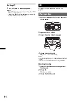 Предварительный просмотр 14 страницы Sony CDX-HR910UI Operating Instructions Manual