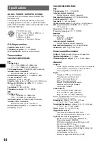 Preview for 18 page of Sony CDX-HS70MW - Marine Stereo Operating Instructions Manual