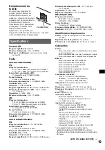 Preview for 39 page of Sony CDX-HS70MW - Marine Stereo Operating Instructions Manual