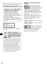 Preview for 44 page of Sony CDX-HS70MW - Marine Stereo Operating Instructions Manual