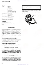 Preview for 2 page of Sony CDX-L250 - Fm/am Compact Disc Player Service Manual