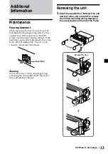 Предварительный просмотр 13 страницы Sony CDX-L300 Installation/Connection Operating Instructions Manual