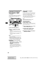 Preview for 12 page of Sony CDX-L350 - Fm/am Compact Disc Player Operating Instructions Manual