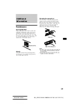 Preview for 19 page of Sony CDX-L350 - Fm/am Compact Disc Player Operating Instructions Manual