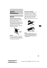 Preview for 41 page of Sony CDX-L350 - Fm/am Compact Disc Player Operating Instructions Manual