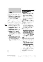 Preview for 54 page of Sony CDX-L350 - Fm/am Compact Disc Player Operating Instructions Manual