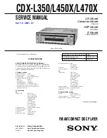 Sony CDX-L350 - Fm/am Compact Disc Player Service Manual предпросмотр