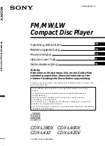 Sony CDX-L380X Operating Instructions Manual предпросмотр