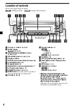 Предварительный просмотр 4 страницы Sony CDX-L380X Operating Instructions Manual