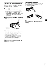 Предварительный просмотр 7 страницы Sony CDX-L380X Operating Instructions Manual