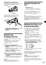 Предварительный просмотр 39 страницы Sony CDX-L380X Operating Instructions Manual