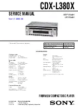 Sony CDX-L380X Service Manual предпросмотр