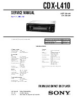 Предварительный просмотр 1 страницы Sony CDX-L410 Service Manual