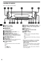 Preview for 4 page of Sony CDX-L410X - Fm/am Compact Disc Player Operating Instructions Manual