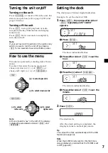 Предварительный просмотр 7 страницы Sony CDX-L450 Operating Instructions Manual