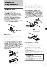 Предварительный просмотр 33 страницы Sony CDX-L450X Operating Instructions (English, Español) Operating Instructions Manual