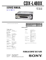 Preview for 1 page of Sony CDX-L480X Service Manual