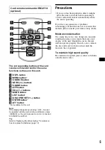 Предварительный просмотр 5 страницы Sony CDX-L490B Operating Instructions Manual