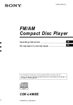 Sony CDX-L490EE Operating Instructions Manual preview