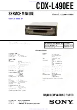 Sony CDX-L490EE Service Manual preview