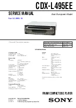 Sony CDX-L495EE Service Manual предпросмотр