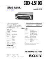 Sony CDX-L510X - Fm/am Compact Disc Player Service Manual предпросмотр