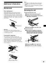 Предварительный просмотр 21 страницы Sony CDX-L550 Operating Instructions Manual