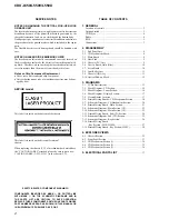 Предварительный просмотр 2 страницы Sony CDX-L550 Service Manual