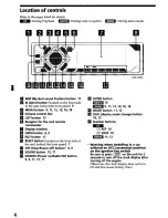 Preview for 4 page of Sony CDX-L550X - Fm/am Compact Disc Player Operating Instructions Manual