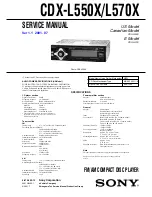 Sony CDX-L550X - Fm/am Compact Disc Player Service Manual предпросмотр