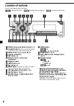 Предварительный просмотр 4 страницы Sony CDX-L600X - Fm/am Compact Disc Player Operating Instructions Manual