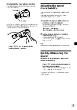 Preview for 15 page of Sony CDX-L600X - Fm/am Compact Disc Player Operating Instructions Manual