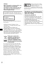 Preview for 58 page of Sony CDX-L630X - Fm/am Compact Disc Player Operating Instructions Manual