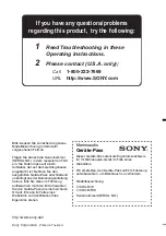 Предварительный просмотр 116 страницы Sony CDX-L630X - Fm/am Compact Disc Player Operating Instructions Manual