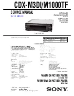 Sony CDX-M1000TF Service Manual предпросмотр