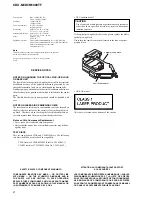 Предварительный просмотр 2 страницы Sony CDX-M1000TF Service Manual