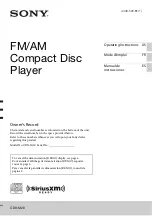 Предварительный просмотр 1 страницы Sony CDX-M20 Operating Instructions Manual