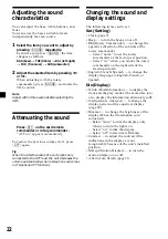 Preview for 22 page of Sony CDX-M610  (XT-XM1) Operating Instructions Manual