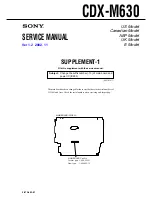 Предварительный просмотр 63 страницы Sony CDX-M630 Service Manual