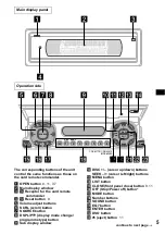 Предварительный просмотр 5 страницы Sony CDX-M670  (XT-XM1) Operation Instructions Manual