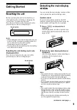 Предварительный просмотр 9 страницы Sony CDX-M670  (XT-XM1) Operation Instructions Manual