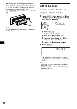 Предварительный просмотр 10 страницы Sony CDX-M670  (XT-XM1) Operation Instructions Manual