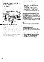 Предварительный просмотр 18 страницы Sony CDX-M670  (XT-XM1) Operation Instructions Manual