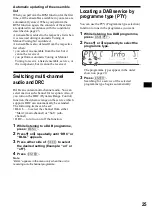 Предварительный просмотр 25 страницы Sony CDX-M670  (XT-XM1) Operation Instructions Manual