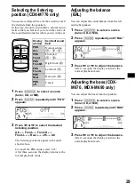 Предварительный просмотр 29 страницы Sony CDX-M670  (XT-XM1) Operation Instructions Manual