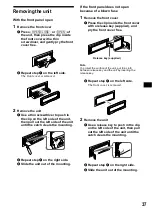 Предварительный просмотр 37 страницы Sony CDX-M670  (XT-XM1) Operation Instructions Manual