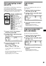 Предварительный просмотр 109 страницы Sony CDX-M670  (XT-XM1) Operation Instructions Manual