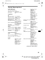 Предварительный просмотр 203 страницы Sony CDX-M670  (XT-XM1) Operation Instructions Manual