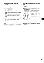 Предварительный просмотр 15 страницы Sony CDX-M730 Operating Instruction