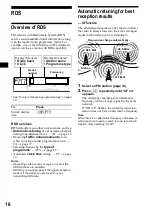 Предварительный просмотр 16 страницы Sony CDX-M730 Operating Instruction